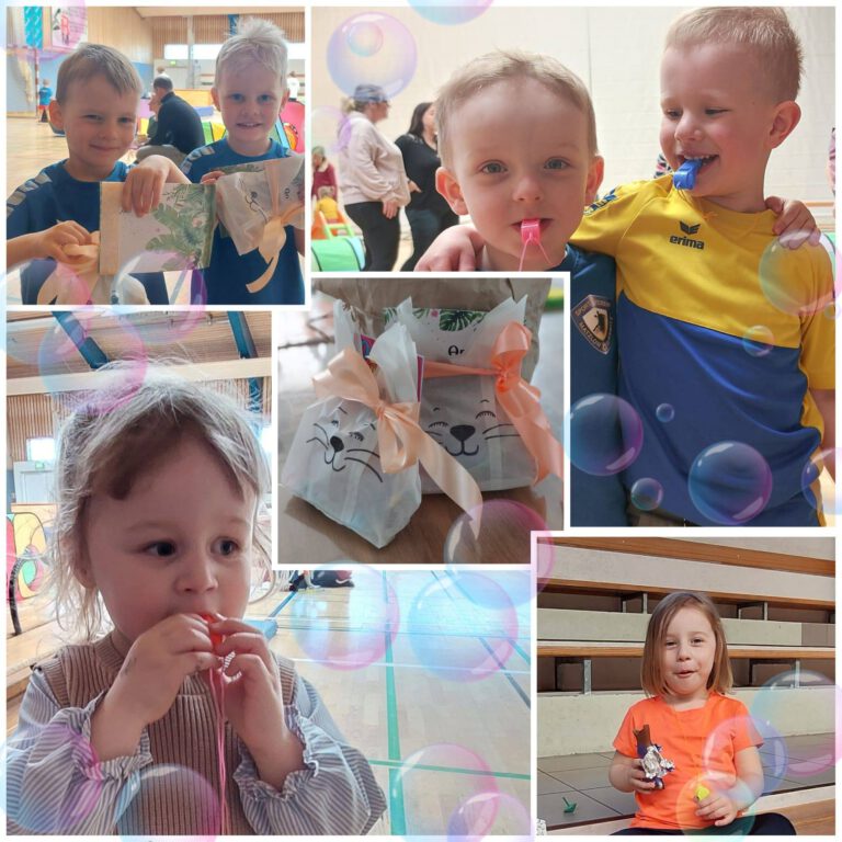 Osterhase überrascht die Krümel